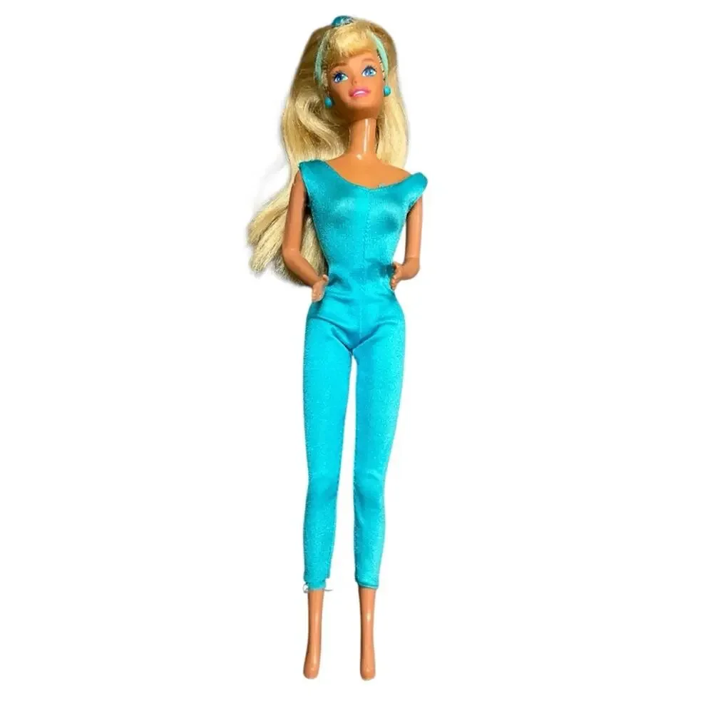 Mattel Barbie Teal Jumpsuit Barbie Doll EUC